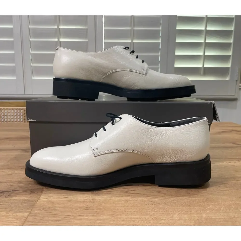 Robert Clergerie Men's Gian Oxford Dress Shoes Gris Leather Size 7 US 40 EU NIB